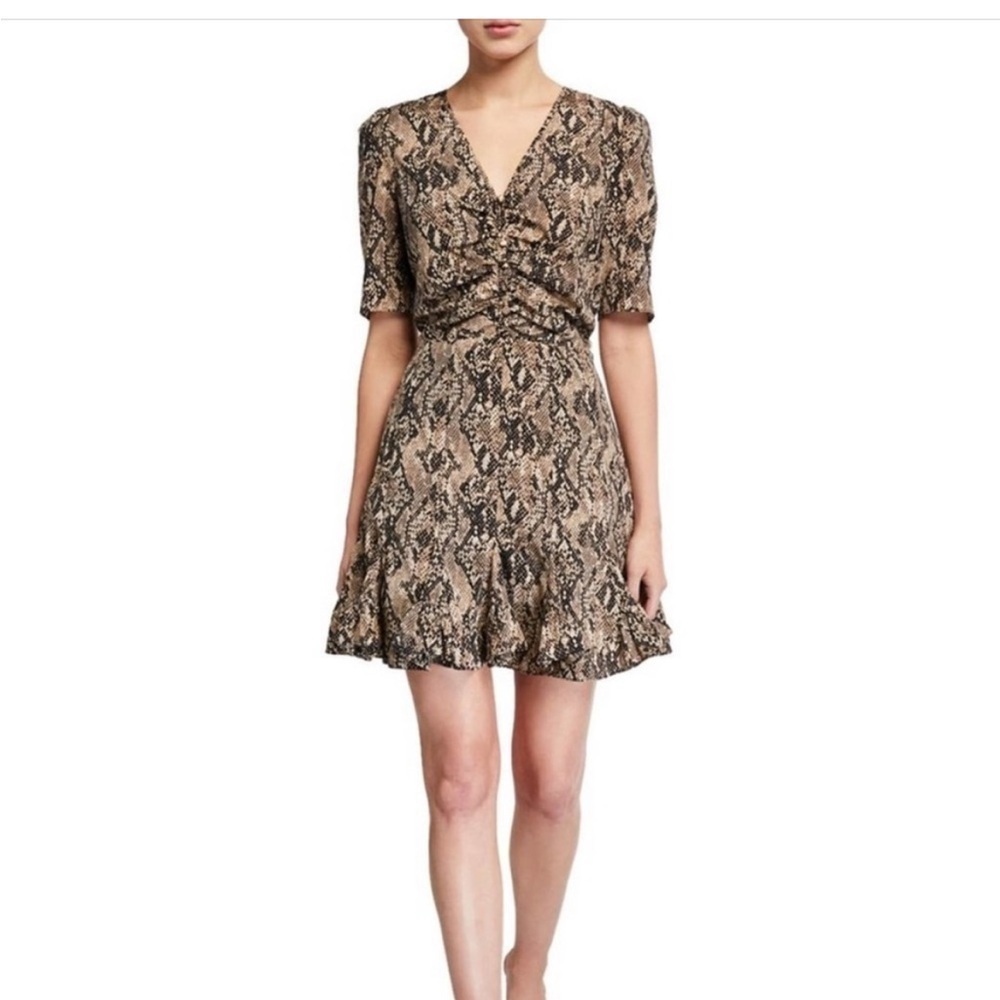 Veronica Beard Silk Reid Dress Python Size 0 - Picture 2 of 8